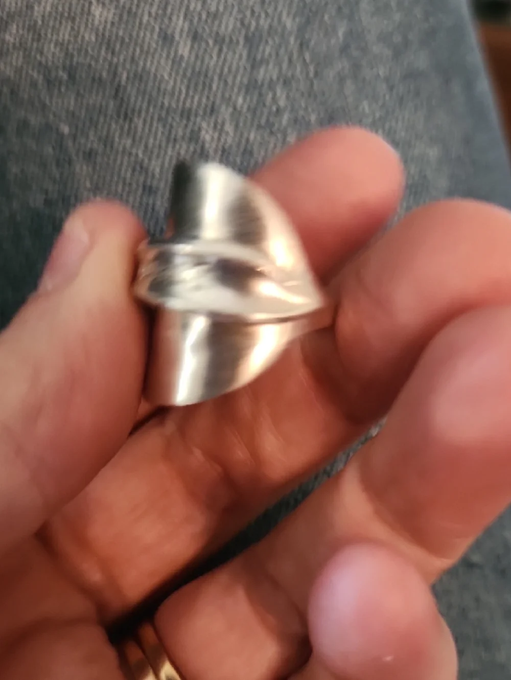 Vintage British Sterling Silver Spoon Ring
